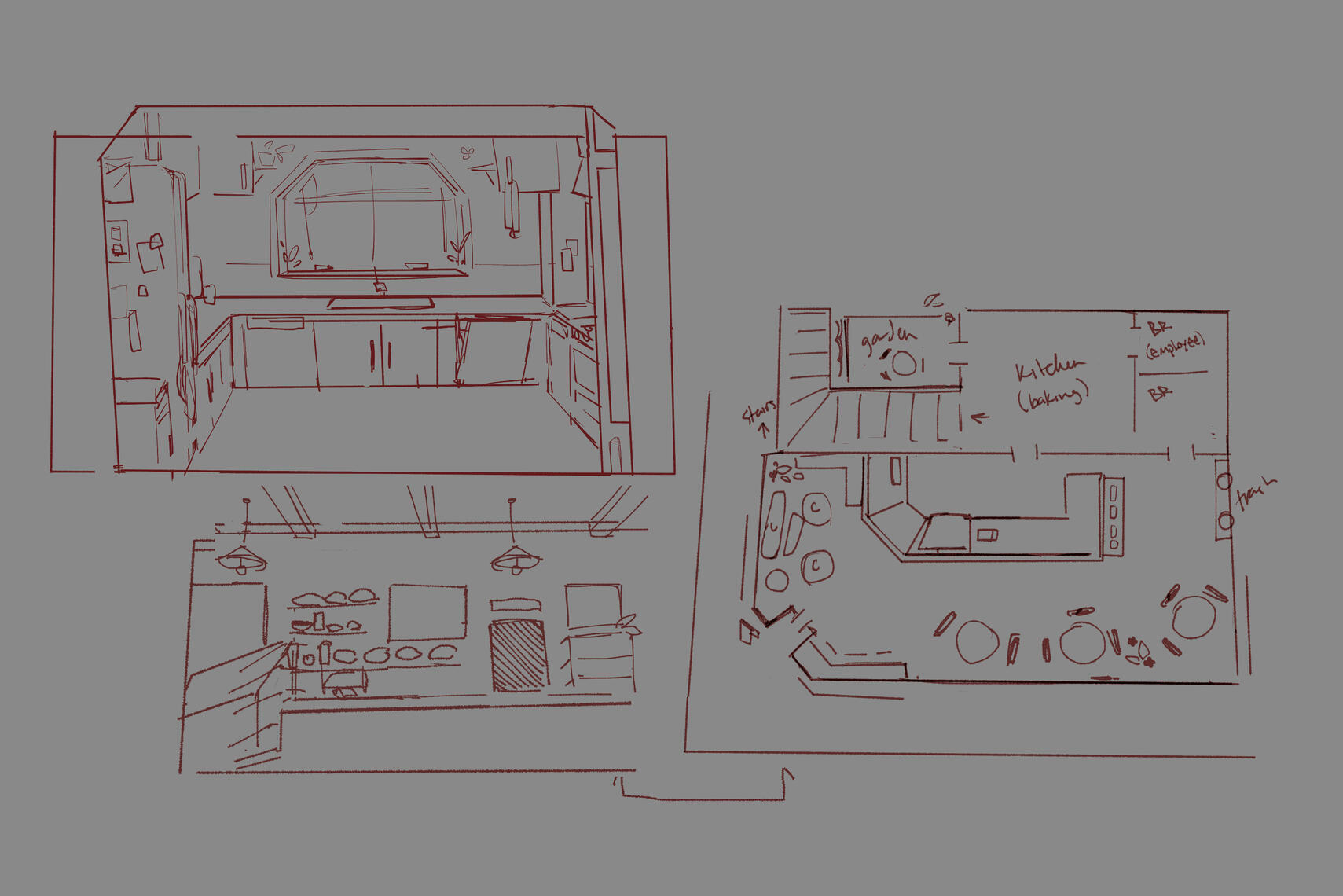 Quick background layouts - Sketchbook