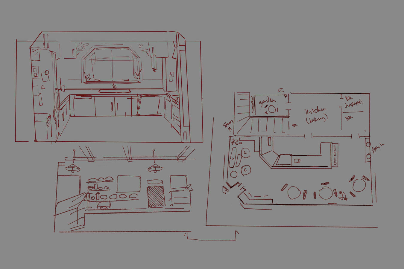 Quick background layouts - Sketchbook (2025)