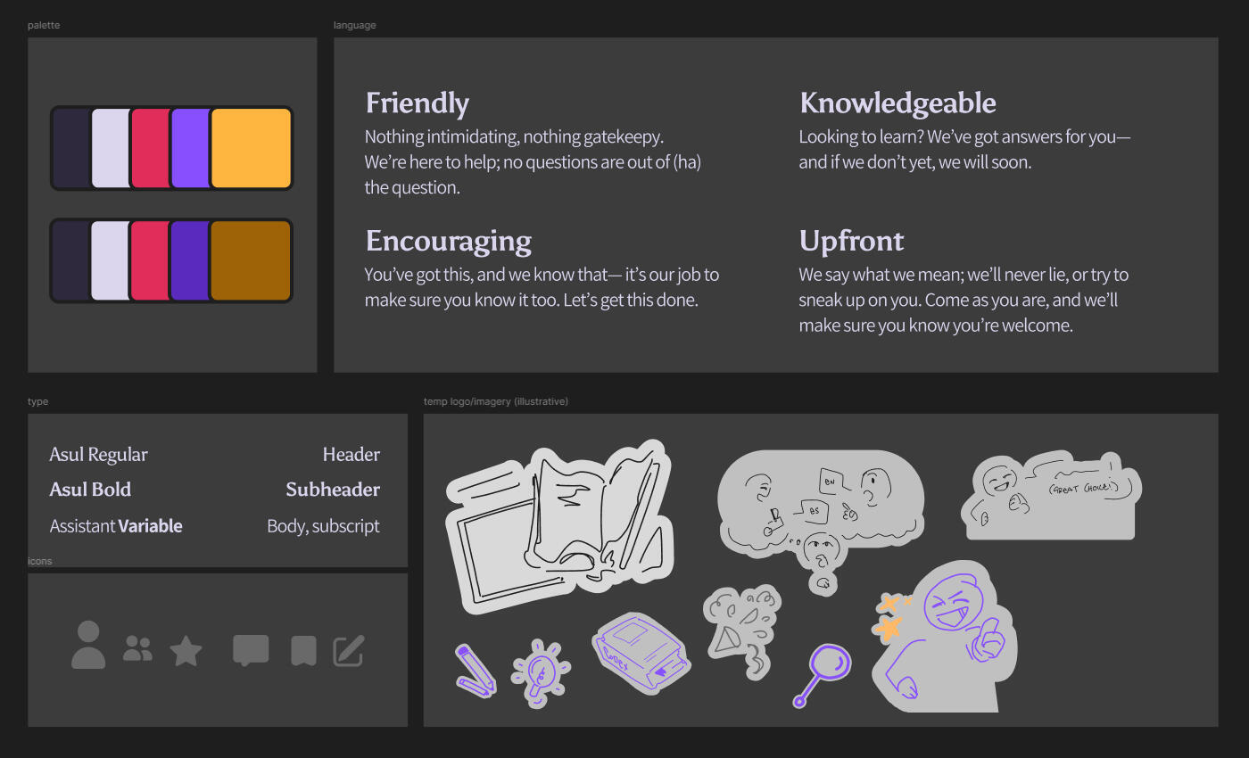 The very beginnings of a design system.