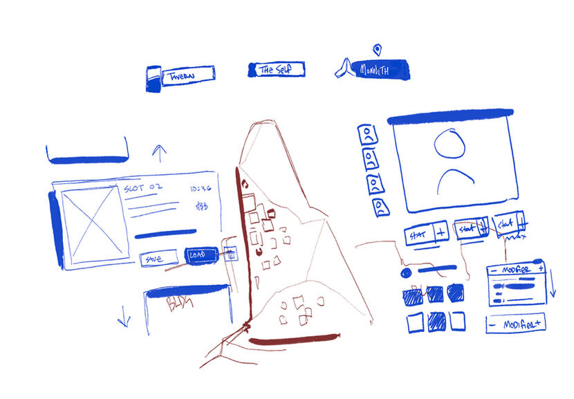 The Monolith, refined sketch.